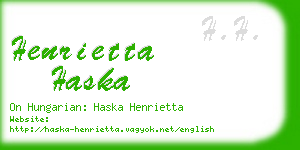 henrietta haska business card